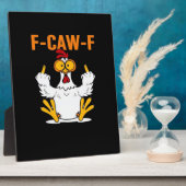 Grappige F-Caw-F Vingers Kip Fotoplaat (Zijkant)