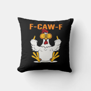 Grappige F-Caw-F Vingers Kip Kussen