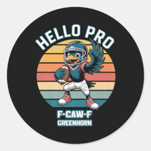 Grappige F Caw F Voetbal Menigte Premium Ronde Sticker
