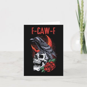 Grappige F-caw-f Zwarte Vogelkraai Humor Kaart