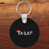 Grappige Fa La 8 Kerst Wiskunde Leraar Kerstman Ho Sleutelhanger (Voorkant)