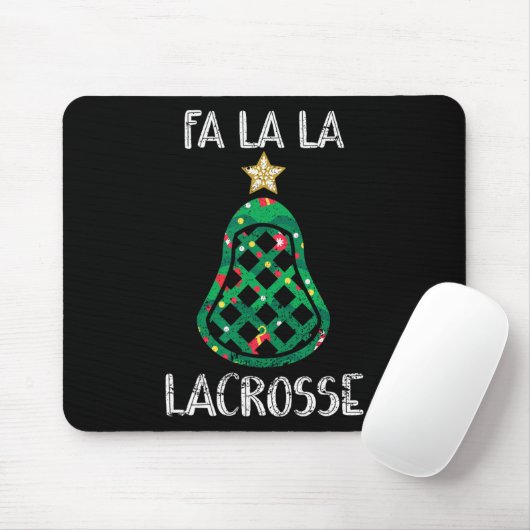 Grappige Fa La Lacrosse Speler Lax Christmas Muismat (Met muis)