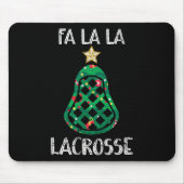Grappige Fa La Lacrosse Speler Lax Christmas Muismat (Voorkant)
