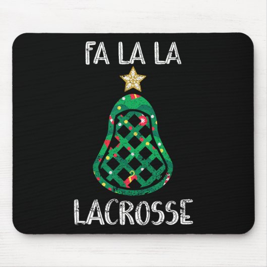 Grappige Fa La Lacrosse Speler Lax Christmas Muismat (Voorkant)