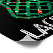 Grappige Fa La Lacrosse Speler Lax Christmas Poster (Hoek)