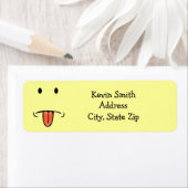 Grappige Face Return-adreslabels Etiket (Insitu)