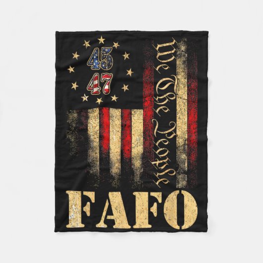 Grappige Fafo Trump Fafo Amerika Amerika Fleece Deken (Voorkant)