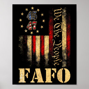 Grappige Fafo Trump Fafo Amerikaanse VS Poster