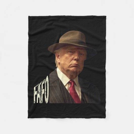Grappige Fafo Trump Foto _1 Fleece Deken (Voorkant)