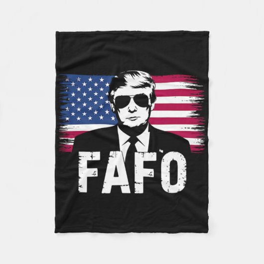 Grappige Fafo Trump-foto 1 Fleece Deken (Voorkant)