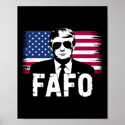 Grappige Fafo Trump-foto 1  Poster (Voorkant)