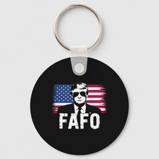 Grappige Fafo Trump-foto 1  Sleutelhanger (Voorkant)