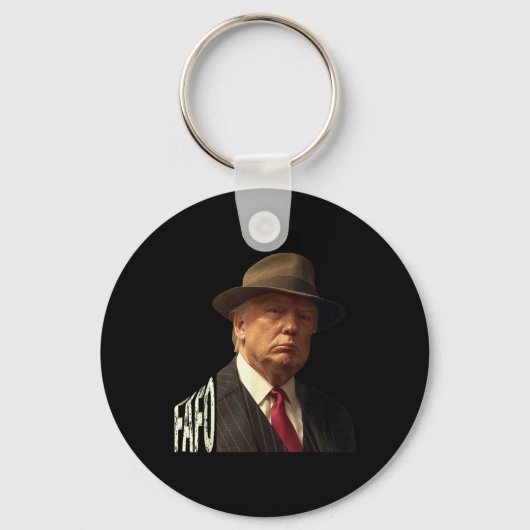 Grappige Fafo Trump Foto _1 Sleutelhanger (Voorkant)