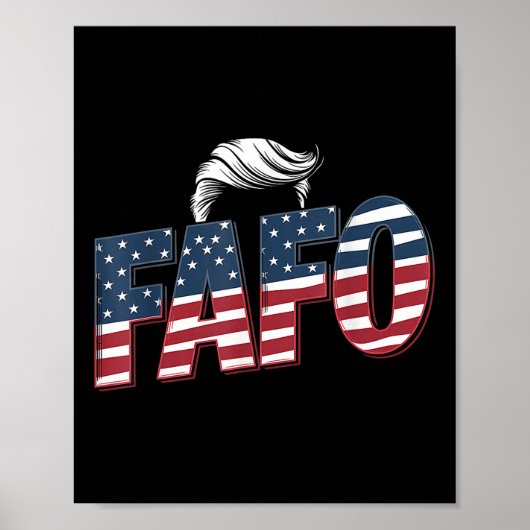 Grappige Fafo Trump Foto _2 Poster (Voorkant)