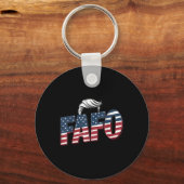 Grappige Fafo Trump Foto _2 Sleutelhanger (Voorkant)