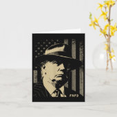 Grappige Fafo Trump Foto VS Vlag Retro Benauwd Kaart (Gele Bloem)