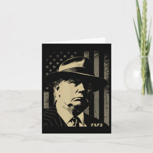 Grappige Fafo Trump Foto VS Vlag Retro Benauwd Kaart