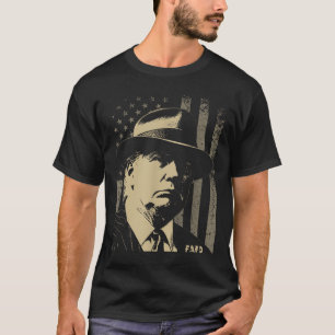 Grappige Fafo Trump Foto VS Vlag Retro Benauwd T-shirt