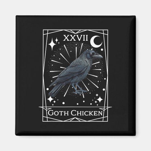 Grappige Fairycore Tarot Gothic Witchcraft De Kip Magneet (Voorkant)
