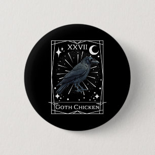 Grappige Fairycore Tarot Gothic Witchcraft De Kip Ronde Button 5,7 Cm