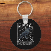 Grappige Fairycore Tarot Gothic Witchcraft De Kip Sleutelhanger (Voorkant)