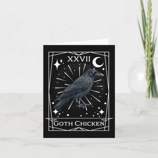 Grappige Fairycore Tarot Gotische Hekserij Kip De Kaart (Voorkant)
