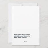 Grappige Familiale Politiek Kerstmis Feestdagenkaart (Achterkant)