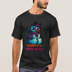 Grappige Familie Kerst Leeg Sneeuw Hart Sneeuwman  T-shirt