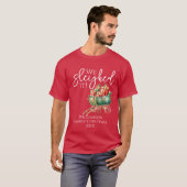 Grappige familie kerst slee t-shirt (Voorkant volledig)