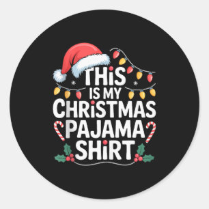 Grappige Familie Kerstmannen Vrouwen Kinderen Dit Ronde Sticker