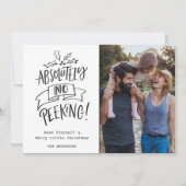 Grappige Familie Kerstmis Foto Plaid Feestdagenkaart (Voorkant)