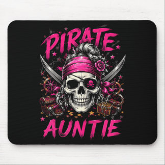 Grappige familie schedel piraat tante jolly roger muismat