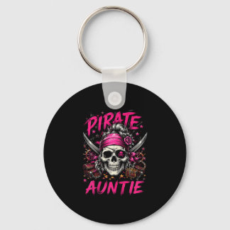 Grappige familie schedel piraat tante jolly roger sleutelhanger