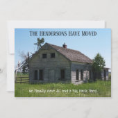 Grappige familie verhuizing verandering van adres  aankondiging (Voorkant)