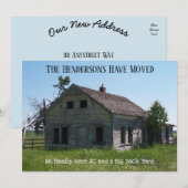 Grappige familie verhuizing verandering van adres  aankondiging (Voorkant / Achterkant)