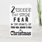 Grappige Familie Vrienden Kerstcadeau Waarschuwing Kaart (Voorkant)