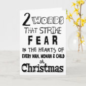 Grappige Familie Vrienden Kerstcadeau Waarschuwing Kaart (Gele Bloem)