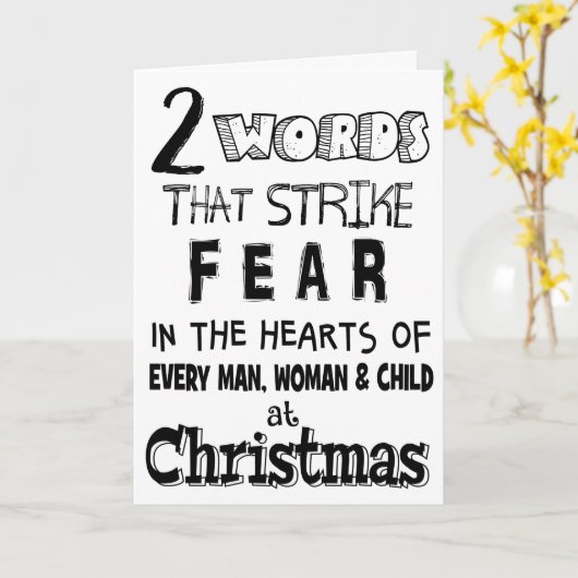 Grappige Familie Vrienden Kerstcadeau Waarschuwing Kaart (Gele Bloem)