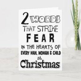 Grappige Familie Vrienden Kerstcadeau Waarschuwing Kaart