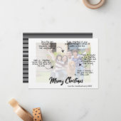 Grappige familiefoto Vrolijk kerstfeest Notitiekaartje (Voorkant / Achterkant in situ)