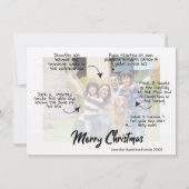 Grappige familiefoto Vrolijk kerstfeest Notitiekaartje (Voorkant)