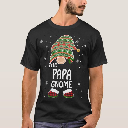 Grappige familiekostuums de Papa Gnome Chri T-shirt (Voorkant)