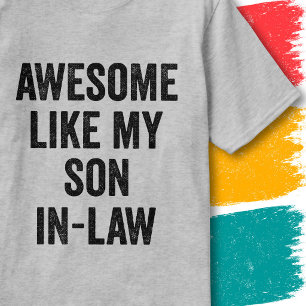 Grappige familieregel Super zoals mijn schoonzoon T-shirt