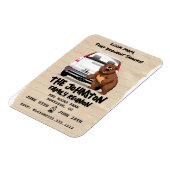 Grappige familiereünieuitnodiging met Beer Magnet Magneet (Linkerzijde)