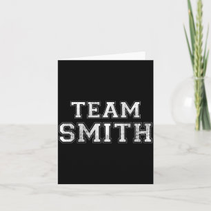 Grappige familiewe sportteam smith achternaam smit kaart