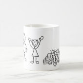Grappige Family Stick Figures Koffiemok (Center)
