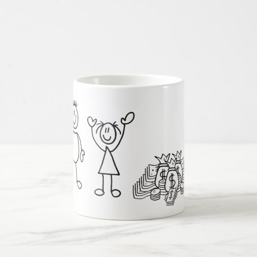 Grappige Family Stick Figures Koffiemok (Center)