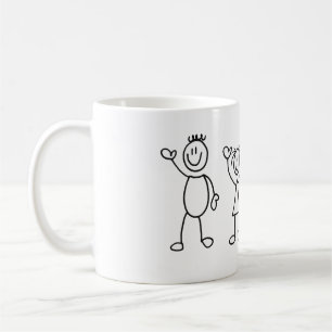 Grappige Family Stick Figures Koffiemok