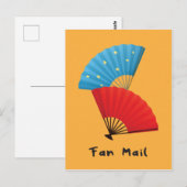 Grappige Fan Mail woordspeling met Japanse Fans Briefkaart (Voorkant / Achterkant)