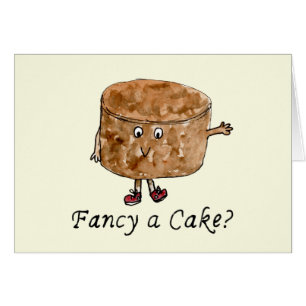 Grappige Fancy a Cake Spreuk Chocolade Humor Citat